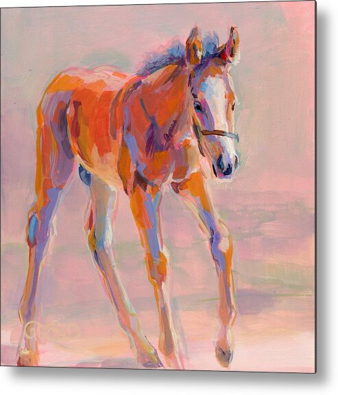 Thoroughbred Metal Print featuring the painting Hugo by Kimberly Santini