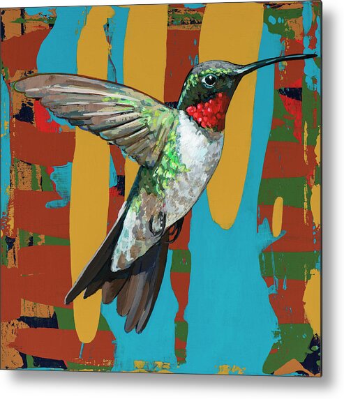 Hummingbird Metal Print featuring the painting Hummingbird #10 by David Palmer