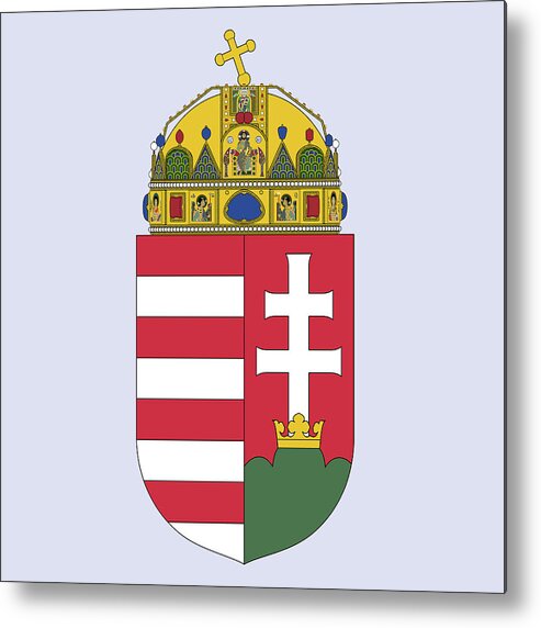 Hungary Metal Print featuring the drawing Hungary Coat of Arms by Movie Poster Prints