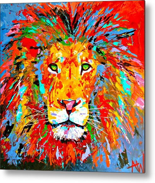 Hunter Metal Print featuring the painting Hunter by Angie Wright