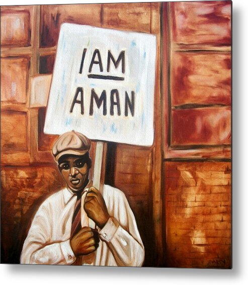 Emery Franklin Metal Print featuring the painting I Am A Man by Emery Franklin