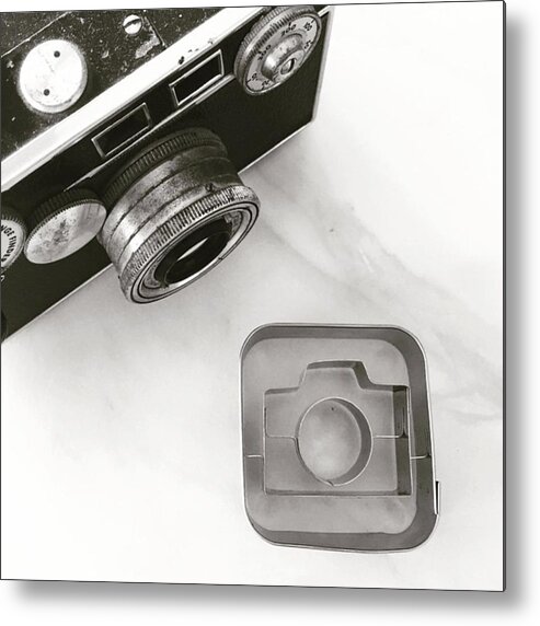 Summer Metal Print featuring the photograph Camera Cookie Cutter by Nancy Ingersoll