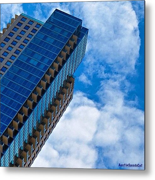 Ig_captures_city Metal Print featuring the photograph I Have The #tuesday #blues. #bluesky by Austin Tuxedo Cat