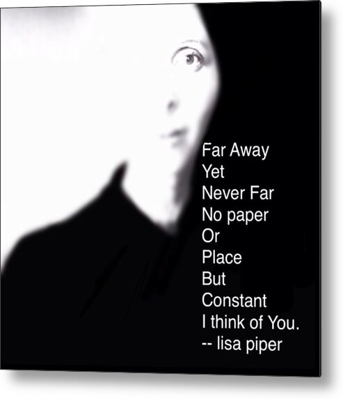 Bold Metal Print featuring the digital art I Think of You by Lisa Piper