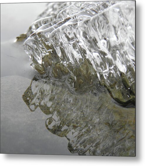 Ice Metal Print featuring the photograph Ice on water 1 by Sami Tiainen