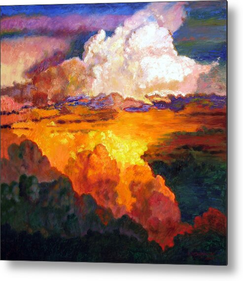 Clouds Metal Print featuring the painting Ill Fly Away O Glory by John Lautermilch