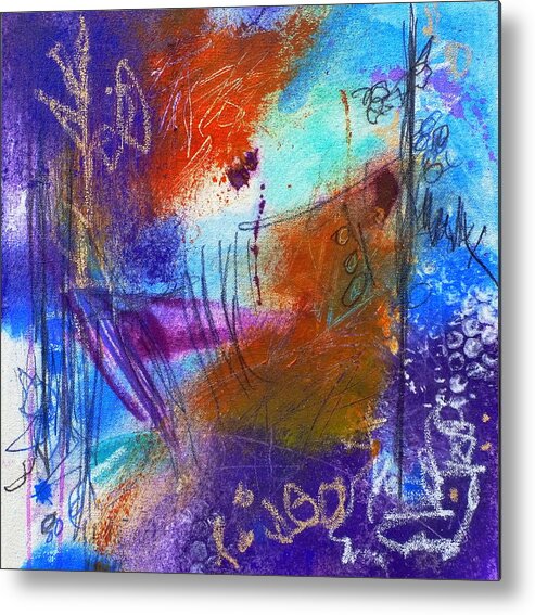 Abstract Painting Metal Print featuring the painting In A Summer Sky by Tracy Bonin