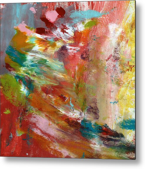 Abstract Metal Print featuring the painting In My Dreams- Abstract Art by Linda Woods by Linda Woods