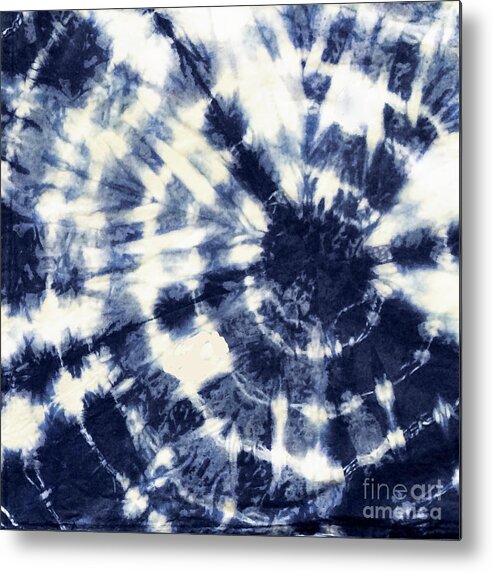 Tie Dye Metal Print featuring the painting Indigo IV by Mindy Sommers