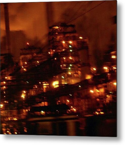 Night Metal Print featuring the photograph Industrial Nights✴ Steam Punk by Cheray Dillon