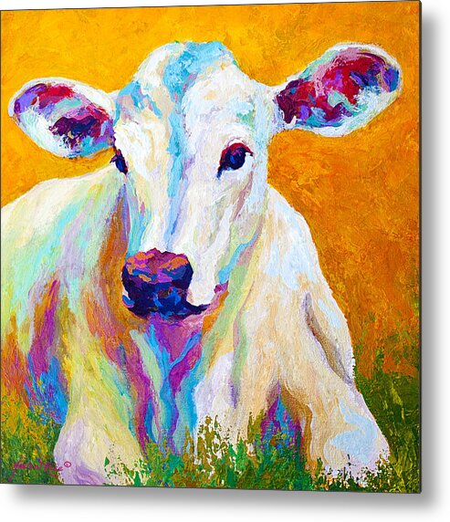 Cows Metal Print featuring the painting Innocence by Marion Rose