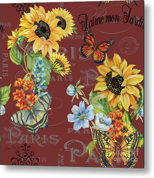 French Metal Print featuring the painting Jaime mon Jardin-JP3988 by Jean Plout