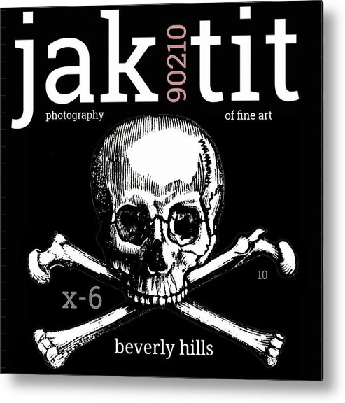 Beverly Hills Metal Print featuring the digital art Jak 90210 Tit Logo Beverly Hills by Jak Tit