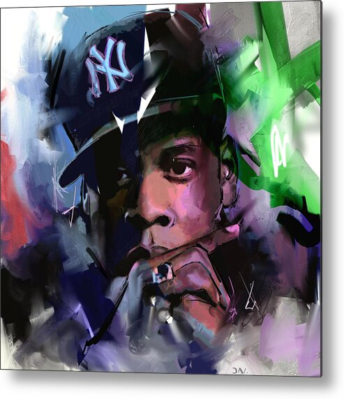 Jay Metal Print featuring the painting Jay Z by Richard Day