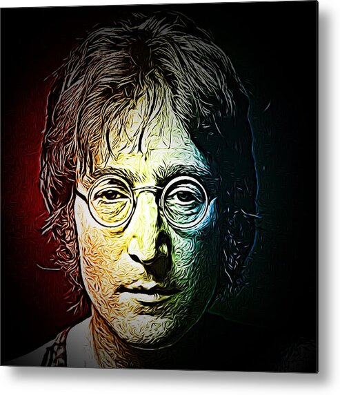 John Lennon Metal Print featuring the photograph John Lennon Reimagined by Chris Montcalmo