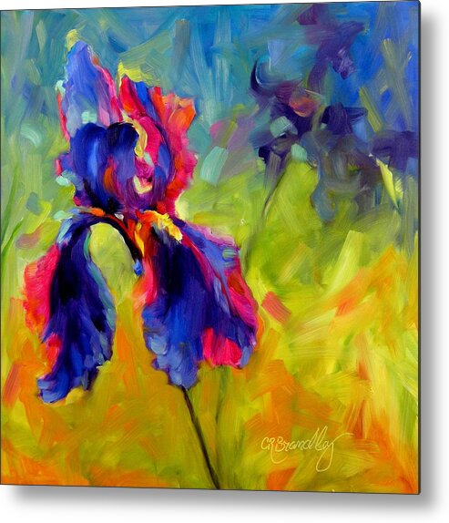 Iris Metal Print featuring the painting Joy in the Morning by Chris Brandley