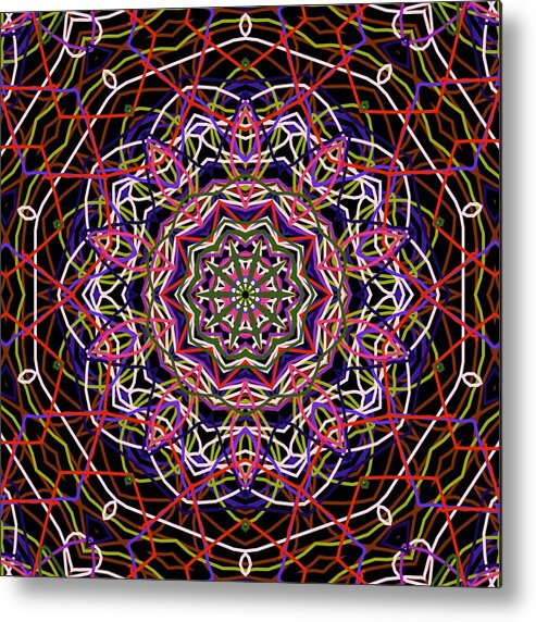 Kaleidoscope Metal Print featuring the digital art Kaleidoscope 704 by Kristalin Davis by Kristalin Davis