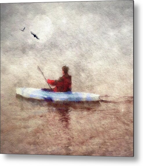  Metal Print featuring the photograph Kayak At Night by Melissa D Johnston
