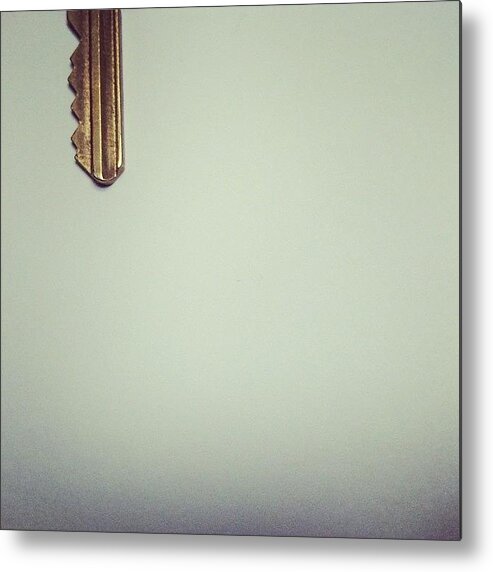 Amazing Metal Print featuring the photograph #key #simple #modern #white #art by Pete Michaud