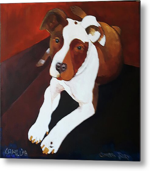 Dog Metal Print featuring the painting Kahlua by Gabby Tary