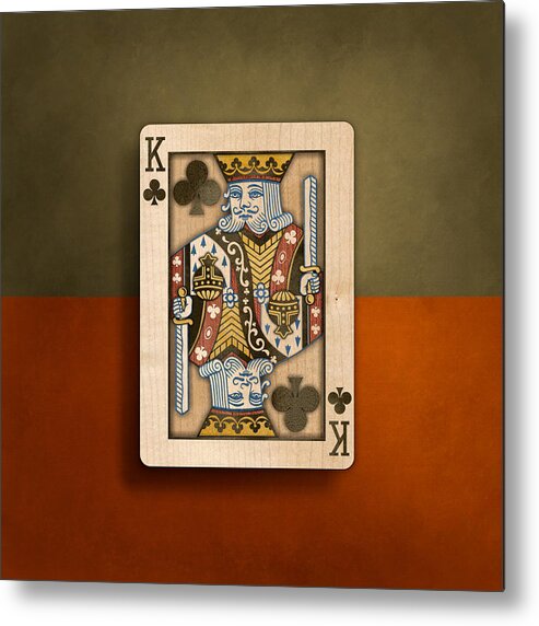 King Of Clubs Metal Print featuring the photograph King of Clubs in Wood by YoPedro