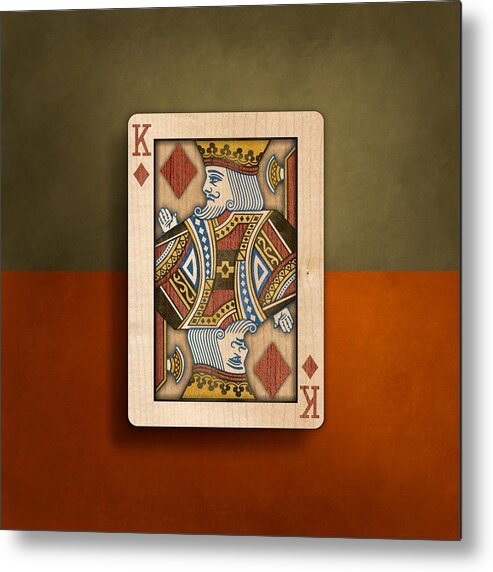 Boards Metal Print featuring the photograph King of Diamonds in Wood by YoPedro