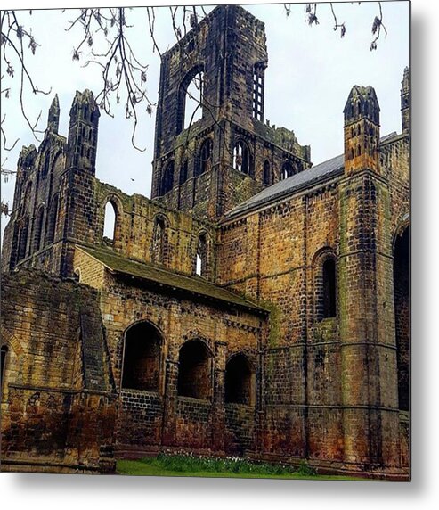 Kirkstallabbey Metal Print featuring the photograph #kirkstallabbey #leeds How's Your Bank by Dante Harker