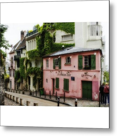 Beautiful Metal Print featuring the photograph La Maison Rose by Georgia Clare
