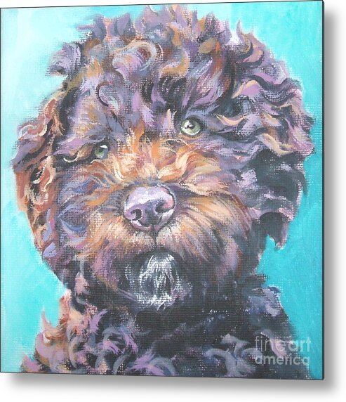 Lagotto Romagnolo Metal Print featuring the painting Lagotto Romagnolo by Lee Ann Shepard