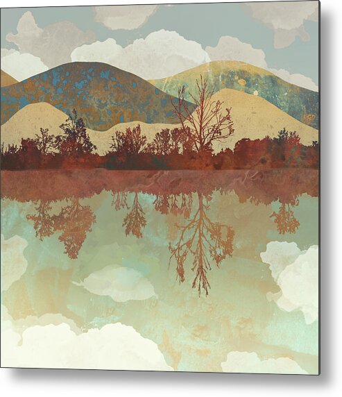 Lake Metal Print featuring the digital art Lake Side by Spacefrog Designs