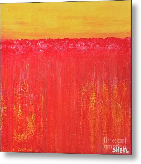 Lava Metal Print featuring the painting Lava Flow by Amanda Sheil