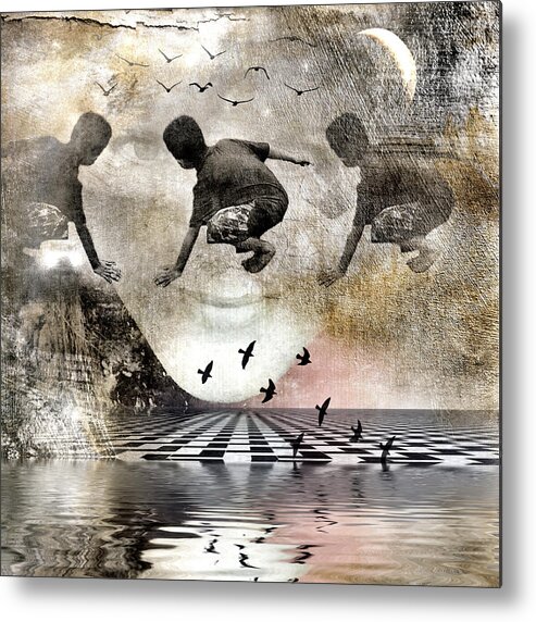 Imagination Metal Print featuring the digital art Lean On Me by Melissa D Johnston