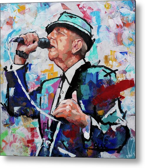 Leonard Cohen Metal Print featuring the painting Leonard Cohen by Richard Day