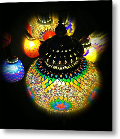Lanterns Metal Print featuring the photograph Let There Be Light by Digital Art Cafe
