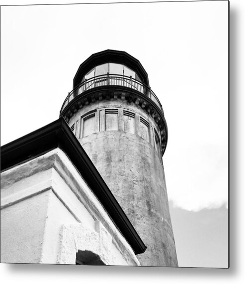 Black And White Metal Print featuring the photograph Lighthouse Photography by Melissa Hammock