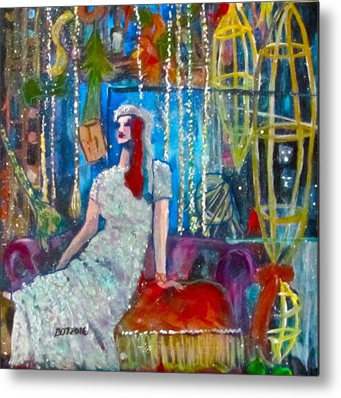 Mannequin Metal Print featuring the painting Lights by Barbara O'Toole