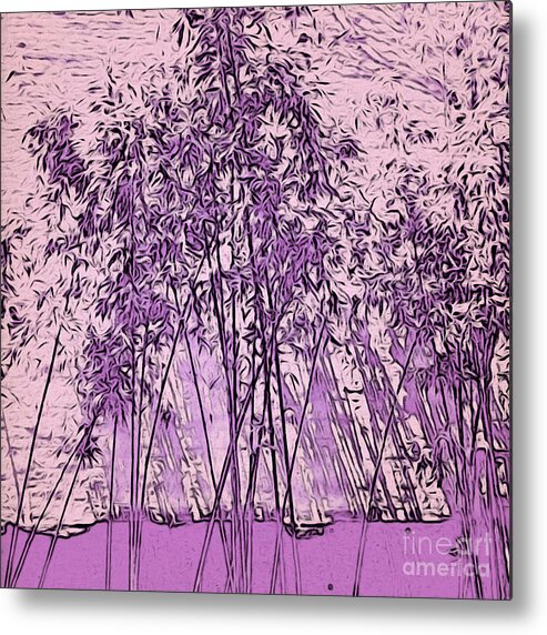 Lavender Metal Print featuring the photograph Lilac Bamboo Garden by Onedayoneimage Photography