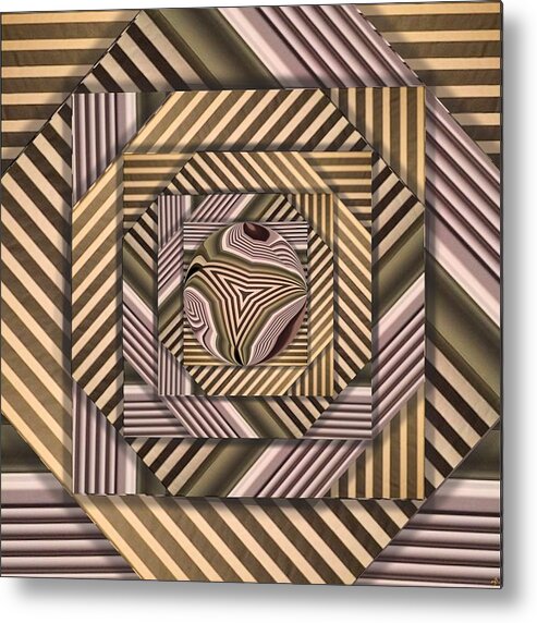 Stripes Metal Print featuring the digital art Line Geometry by Ron Bissett