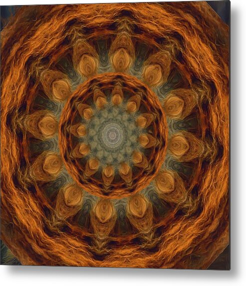 Mandala Metal Print featuring the painting Lion Mandala by Shelley Bain