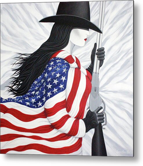 America Metal Print featuring the painting Locked And Loaded Number Two by Lance Headlee