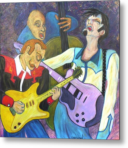 Painting Metal Print featuring the painting Lonesome Blues by Todd Peterson