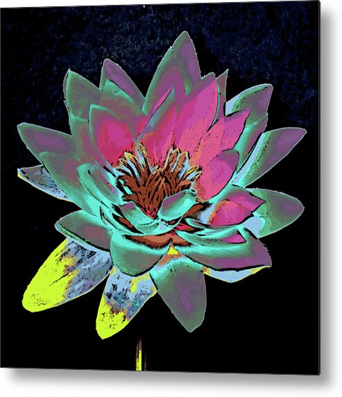 Flower Metal Print featuring the mixed media Lotus 2 by Ann Tracy
