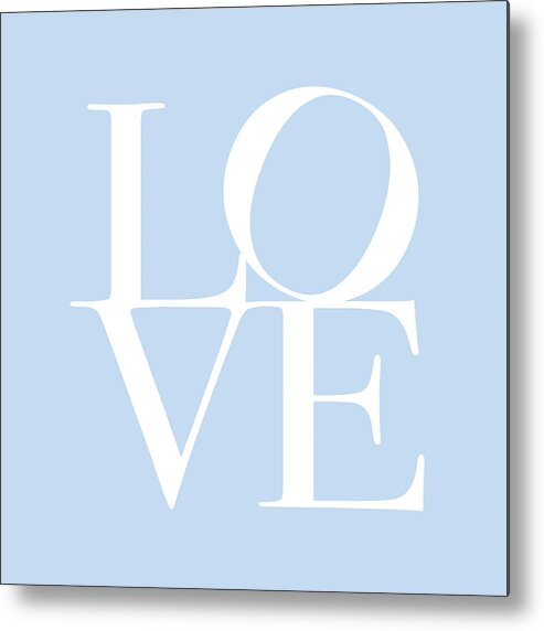 Love Metal Print featuring the digital art Love in Baby Blue by Michael Tompsett