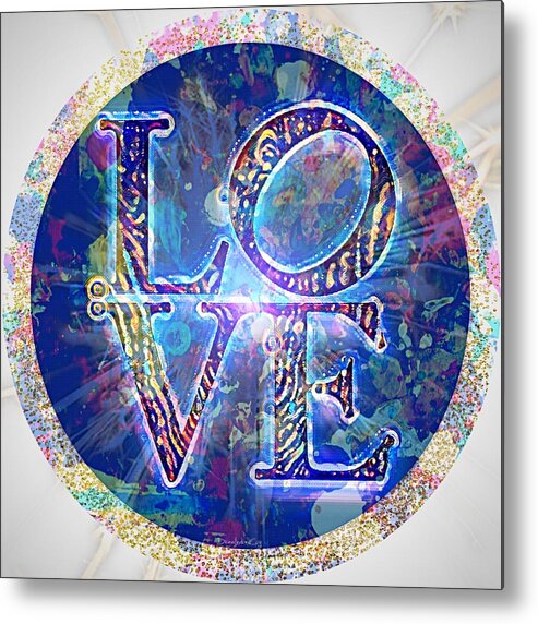 Love Metal Print featuring the photograph Love Is Blue by Diane Lindon Coy