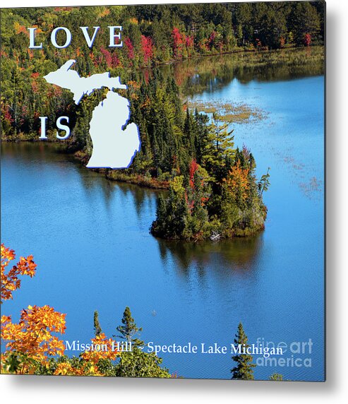 Love Is Michigan Metal Print featuring the photograph Love is Michigan Spectacle Lake Brimley -1829 by Norris Seward