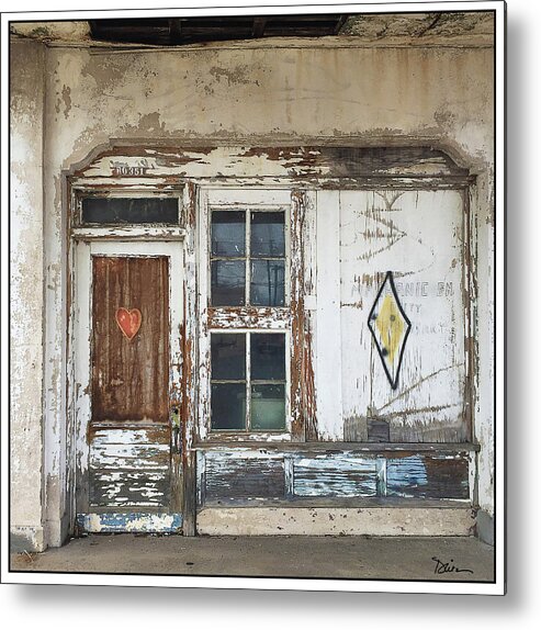 Old Gas Station Metal Print featuring the photograph Lovingly Abandoned by Peggy Dietz