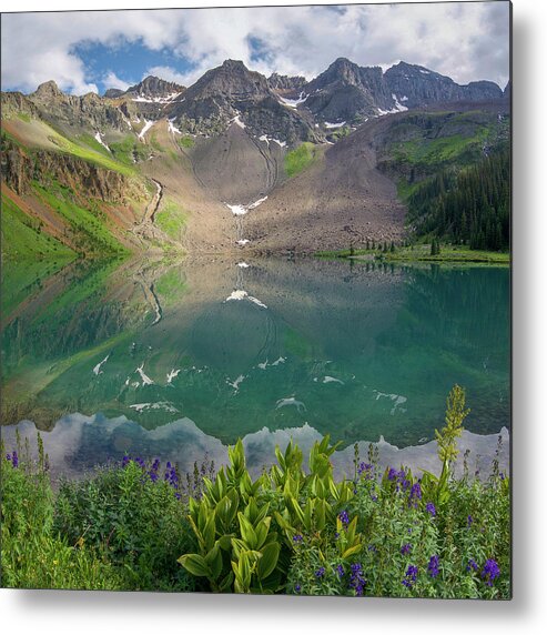 Blue Metal Print featuring the photograph Lower Blue Lake 2 by Aaron Spong