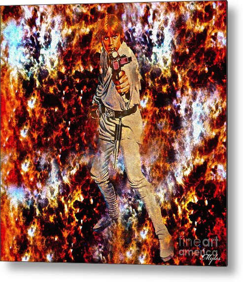 Luke Metal Print featuring the painting LUKE Skywalker by Saundra Myles