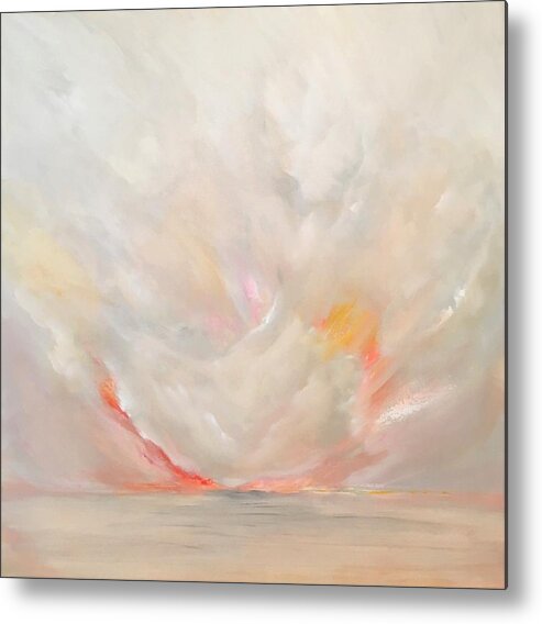 Abstract Metal Print featuring the painting Lyrical by Soraya Silvestri