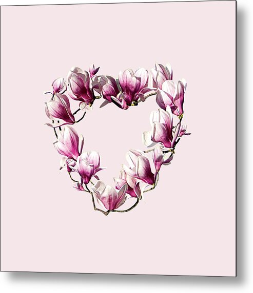 Magnolia Metal Print featuring the photograph Magnolia Heart by Susan Savad